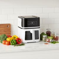 Oven Air Fryer 2in1 8.1-10L Terlaris Berkualitas Tinggi Mewah Kapasitas Besar Jendela Transparan Sentuh Klasik Bebas Minyak