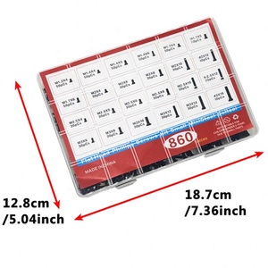 ชุดสกรูคอมพิวเตอร์ขนาดเล็ก 860 ชิ้น/1 ชุด สีดำ สกรูขนาดจิ๋วสำหรับแว่นตา M1.2 M1.4 M1.7 M2 M2.5 M3 สำหรับพีซีและแล็ปท็อป SSD ฮาร์ดไดรฟ์ - Product Image 3