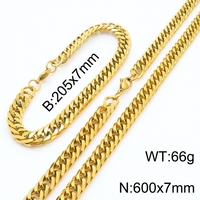 Collar Cubano de Acero Inoxidable Estilo Hip-hop para Hombre y Mujer, Cadena Cubana con Piedras de Imitación al por Mayor, Conjunto de Joyería