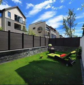 Conjunto de Cercas Compuestas de WPC, Panel de Cerca para Jardín, Cercas Modernas de Madera y Plástico para Exteriores - Product Image 6