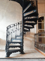 CBMmart Escalier en colimaçon en acier forgé noir personnalisé au design antique pour petit espace