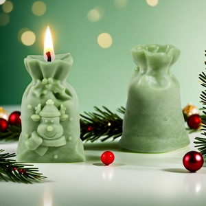 Christmas Reindeer Pine Tree Shaped Scented Candle Silicone Mold DIY Candle Making Kit Transparent White - Product Image 4