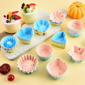 Moules à muffins en silicone réutilisables et colorés, moules de cuisson antiadhésifs pour la maison et les <span class=keywords><strong>pâtissiers</strong></span>. - Product Image 1