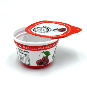 Gobelet en plastique jetable de 200 ml (7 oz) <span class=keywords><strong>au</strong></span> goût cerise avec couvercle en aluminium scellé - Product Image 5