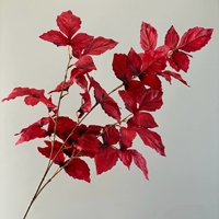 Yopin-2606 gros café couleur feuilles mariage soie automne feuilles d'érable