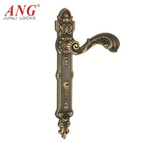 Nouveau Design de sécurité moderne luxe Design Vintage pince à Rosette Rose or cuivre poignée de porte serrure