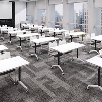 Meubles de bureau pas chers, table de réunion de conférence, bureau en forme de I, table modulaire pliable pour adultes, table de formation scolaire