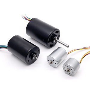 Moteur miniature sans balais 12V avec pilote intégré, double roulement à billes, longue durée de vie, moteur à vitesse réglable PWM ; 24V sans balais - Product Image 1