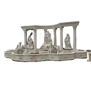 Escultura de mármol personalizada de la fuente de Trevi <span class=keywords><strong>Di</strong></span> escultura de piedra famosa de la plaza grande para el paisaje al aire libre - Product Image 1