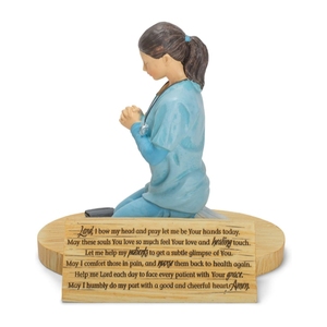 Figurine <span class=keywords><strong>de</strong></span> table en pierre d'uniforme pour prière d'infirmière en résine personnalisée - Product Image 2