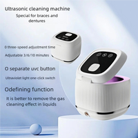Nettoyeur à ultrasons avec UV pour bijoux, montres, brosses à dents, prothèses dentaires, aligneurs, gouttières et protège-dents, soins dentaires portables