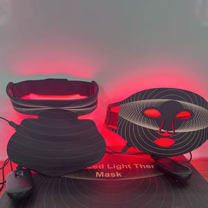 Beliebteste medizinische Qualität 850nm schwarz LED Rotlicht therapie Silikon Hauts traffung Gesichts maske - Product Image 3