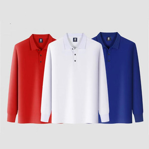 Alta calidad 100% algodón hombres Camiseta de manga larga al por mayor personalizado Casual para Polos diseño de color sólido de gran tamaño - Product Image 3
