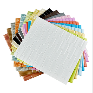 <span class=keywords><strong>FM</strong></span> HOME boutique de bricolage 3d brique mousse papier peint horloge murale autocollants 3d décoration de la maison - Product Image 4