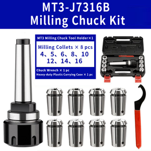 Hochpräzises Fräsfutter-Set, Fräswerkzeughalter MT3/<span class=keywords><strong>MT4</strong></span>/<span class=keywords><strong>MT5</strong></span> NT30/NT40 J7316B - Product Image 2