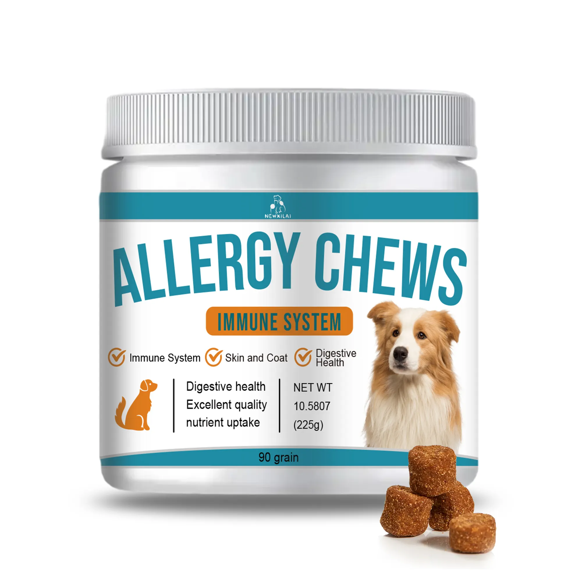 犬と猫のためのOEM ODMカスタムプライベートラベルペットアレルギー緩和卸売免疫システムサポートは柔らかい噛む食品を扱います