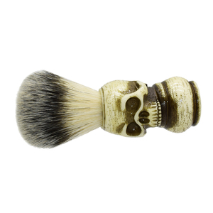 <span class=keywords><strong>Brosse</strong></span> de nettoyage de <span class=keywords><strong>barbe</strong></span> faciale <span class=keywords><strong>brosse</strong></span> de rasoir avec manche en bois crâne blaireau cheveux hommes blaireau - Product Image 5