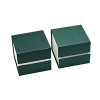 Boîte rigide magnétique vert émeraude de luxe sur mesure avec insert en mousse pour cosmétiques et parfums, à rabat, vente directe usine, portable et écologique