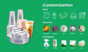 Emballages jetables pour boissons froides Trendz, gobelets à café glacé 12oz 16oz 24oz, logo personnalisé imprimé, gobelets en plastique PLA transparent en forme de U - Product Image 5