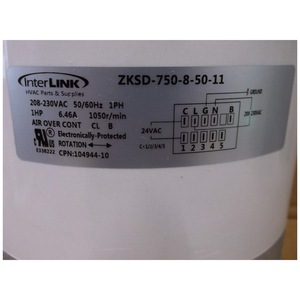 Motor de Ventilador ECM Interlink ZKSD-750-8-50-9 208-230V IP54 con Control Vectorial Sin Sensor para Sistemas HVAC - Product Image 4