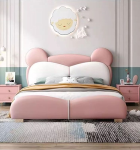 Letto singolo principessa 1,20 m per ragazzi, letto da camera 1,5 m per ragazze, letti in pelle con contenitore - Product Image 4