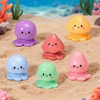 Mascottes innovantes Coastalcore Macaron Pastel, breloques méduse en résine élégantes et polies, figurines féeriques, kits DIY, cadeaux de décoration