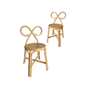 เก้าอี้หวายเฟอร์นิเจอร์ดีไซน์สวยคุณภาพสูงสําหรับเด็กทารกและเด็กราคาถูกเก้าอี้เด็กรูปโบว์ธรรมชาติ - Product Image 6