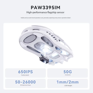 Gravastar M2 Moonlight White Home <b>Mouse</b> Wireless/Wired Gaming <b>Mouse</b> Magnesium Alloy 3395 Chip Long Battery Life - Product Image 5