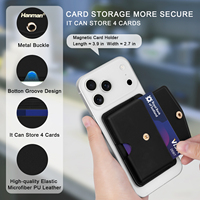 Tarjetero Personalizado Extra Fuerte con Cierre Magnético, de Cuero de Microfibra Duradero, Protección RFID, Grueso para iPhone