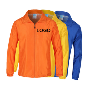 Chaqueta cortavientos para hombre con personalización avanzada con cremallera, chaqueta deportiva fina de poliéster teñido para uniforme de trabajo en equipo de Spring Company - Product Image 1