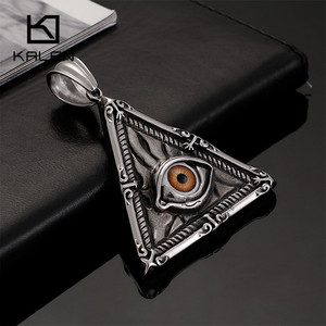 <span class=keywords><strong>Colgante</strong></span> <span class=keywords><strong>de</strong></span> Acero Inoxidable KALEN con <span class=keywords><strong>Ojo</strong></span> <span class=keywords><strong>de</strong></span> <span class=keywords><strong>Horus</strong></span> Triangular para Hombre - Product Image 2