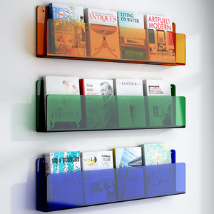 رف للكتب شفاف مثبت على الحائط - Product Image 3