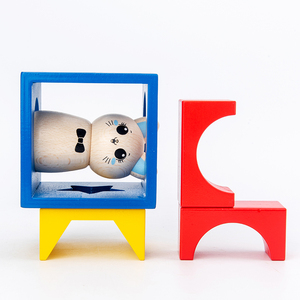 Fabricant vente directe <span class=keywords><strong>Chaton</strong></span> Aventures préscolaire puzzle en bois jouet En Gros coloré CHAT <span class=keywords><strong>animal</strong></span> blocs de construction jouet - Product Image 2