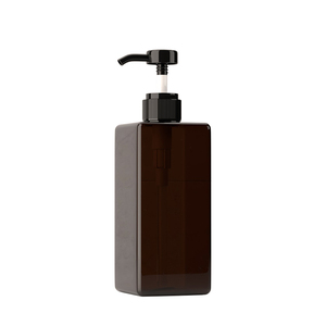 Cosmetic packaging 650ml empty pink shampoo plastic square body lotion pump foam soap dispenser bottle for liquid hand cleanser