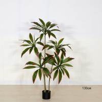 Y016 Plante artificielle décorative italienne, type Arbre de sang de dragon, résistante aux UV, verte, Bonsaï durable à base d'eau, toucher réaliste