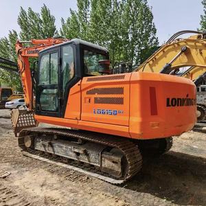 Excavatrice sur chenilles d'occasion Lonking LG6150G4, 14 tonnes, hydraulique moyenne, moteur Cummins, engin de construction pour creuser, en stock - Product Image 2