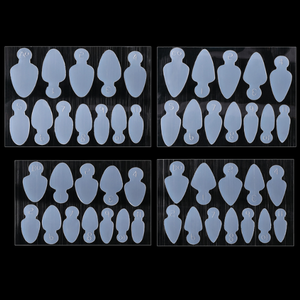 BIN 12 pièces Formes à <span class=keywords><strong>ongles</strong></span> doubles pour extension de <span class=keywords><strong>gel</strong></span>, construction rapide, moules pour <span class=keywords><strong>ongles</strong></span> français, coussinets en silicone souples pour <span class=keywords><strong>ongles</strong></span> - Product Image 2