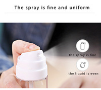 Bouteille atomiseur à fine brume en PET transparent personnalisable, réutilisable, pour voyage, mini vaporisateur en plastique pour brume faciale
