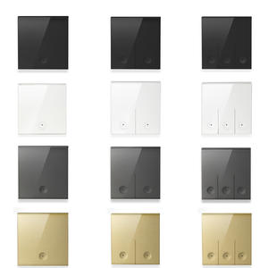 QIACHIP 2.4G Receptor de Panel de Pared con Control Remoto, Interruptores 220V para Automatización del Hogar YH-KG-ZNKG-A10 2 10A PC Blanco Negro Dorado Plateado - Product Image 2