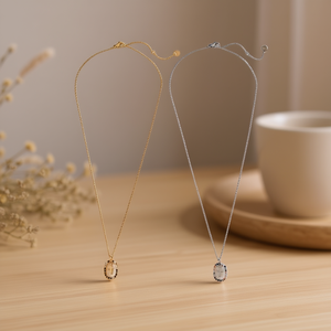 Collier pendentif tendance Zi Zhi en acier inoxydable, chaîne or et argent, bijoux pour femmes, classique, à porter au quotidien - Product Image 5