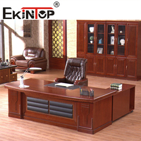 Ekintop Bureau Classique en MDF Table de Direction Bureau d'Ordinateur Mobilier de Bureau