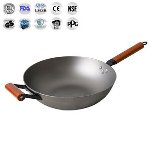 आसान नहीं है 32 सेमी कास्ट आयरन <span class=keywords><strong>wok</strong></span> पारंपरिक <span class=keywords><strong>wok</strong></span> पैन एंटी-जंग गैर-छड़ी रेस्तरां के उपयोग के लिए ग्लास कवर के साथ ग्लास कवर के साथ - Product Image 3