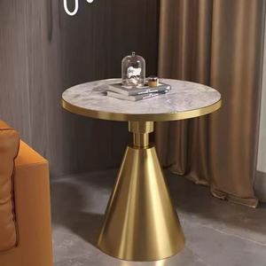 Mesa de Centro Pequeña de Lujo Nórdico, Mesa Auxiliar de Mármol Ligero para Sofá, Balcón, Hotel, Mesa de Pizarra de Estilo Influencer - Product Image 6