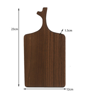 Planche à découper en bois d'acacia rectangulaire 23x12x1,5cm avec poignée pour le pain, les fruits, la pizza, les légumes - Product Image 4