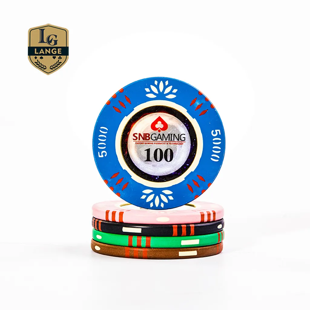 Casino Chips Drie Tone Poker Chips Lotus Ontwerp Nylon Poker Chip