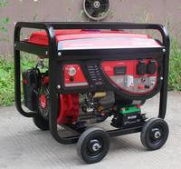 Générateur portable 220 volts 5kw 6kw 7kw 8kw Démarrage électrique avec batterie 2 roues avec poignée