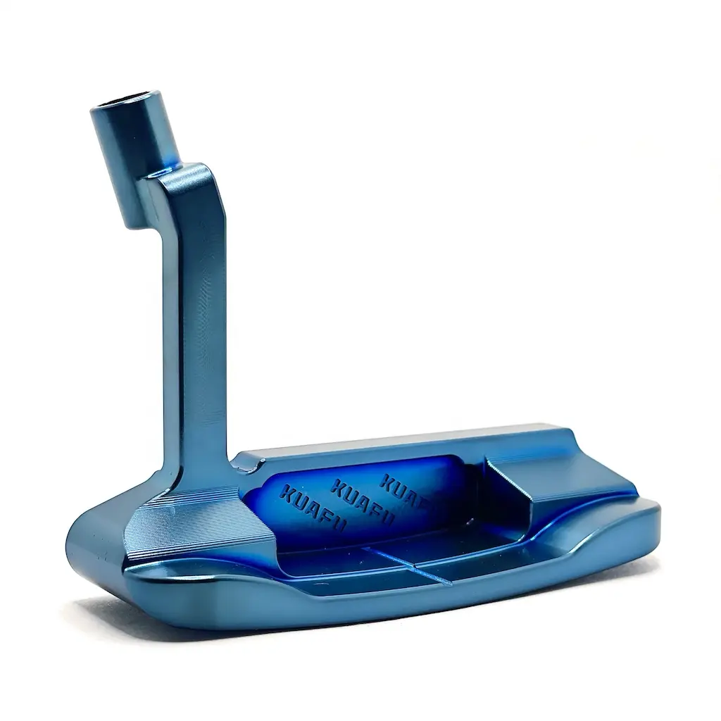 Populaire Usa Japan Corea Fabrikant Fabriek Aanpassen Logo Cnc Gefreesd Gezicht Roestvrij Staal Gesmede Blauwe Golf Putter Head Set