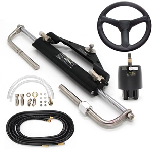 Sistema di Timoneria Idraulica Fuoribordo ZAO300 da 150HP per Motore Marino Yacht Barca Cilindro in Acciaio Inox Pompa Tubo Garanzia 2 Anni - Product Image 1