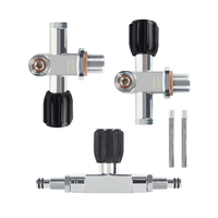 Collecteur de plongée sous-marine à double réservoir, valve à double cylindre 250 BAR, compatible Yoke et DIN, valve d'isolation pour double réservoir