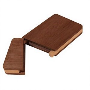 Wooden Square <b>Memo</b> <b>Pad</b> Holder Set Natural Finish Customizable Size Shape Blank Style Promotional Desk Organizer Customized - Product Image 2